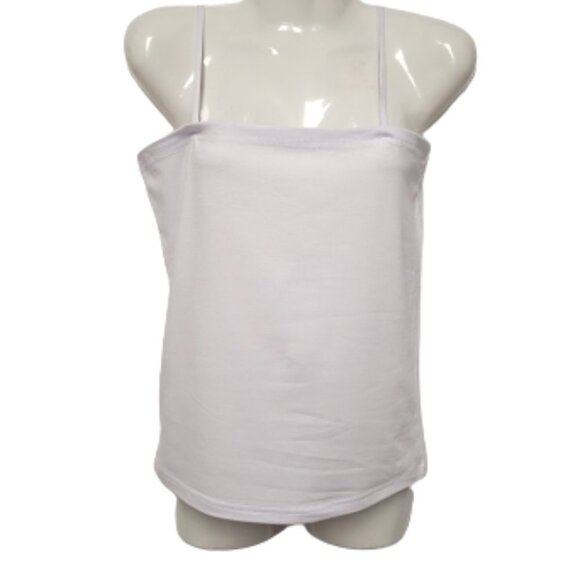 WHITE Spaghetti Strap Camisole White Tank Top - New Without Tags- One Size - Picture 1 of 10